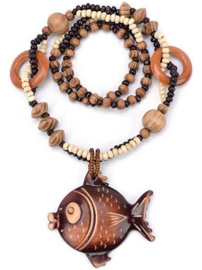 Wood Fish Pendant Accessories