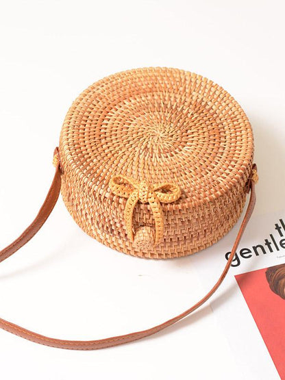 Fresh Forest Style Round Little Bag