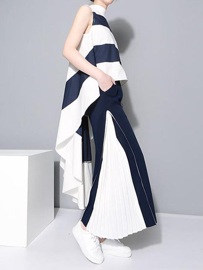 Chiffon Split-joint Wide-leg Pants