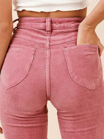Bohemia Rose Printed Bell-bottoms Casual Pants
