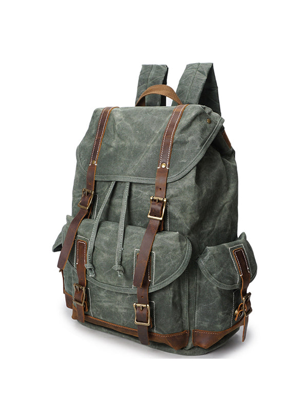 Retro Waterproof Travel Outdoor Canvas Shoulder Pack Canvas Bag Shoulder