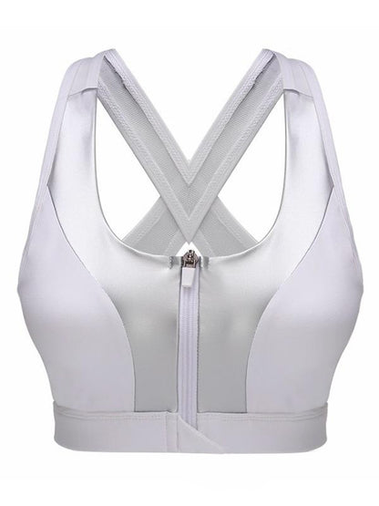 Cross-strap Adjustable Zipper Yoga Tanks