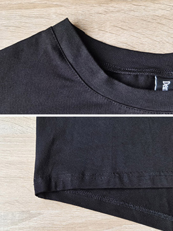 Simple Round-Neck Letter Printed Long Sleeves Sweatshirts