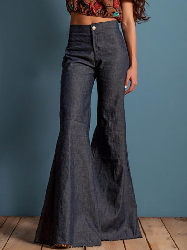 Retro Slim Fit Bell-bottom Jean Pants
