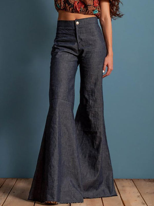 Retro Slim Fit Bell-bottom Jean Pants
