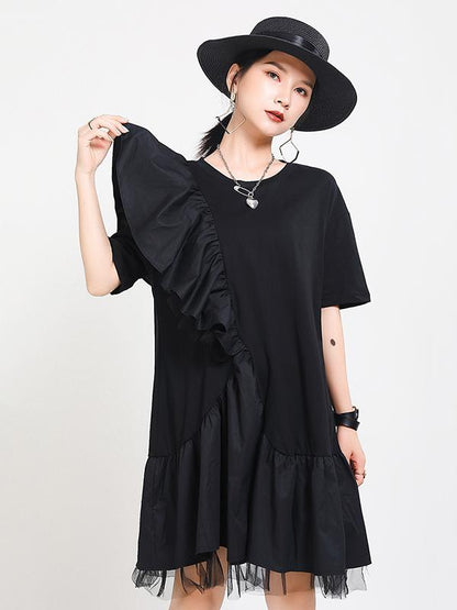 Original Split-Joint Falbala Gauze Dress