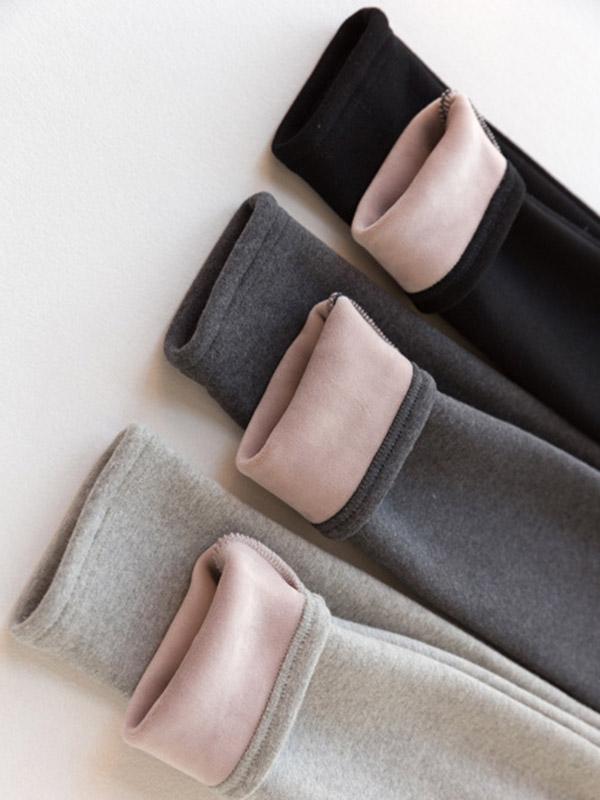 Pure Color Warm Leggings
