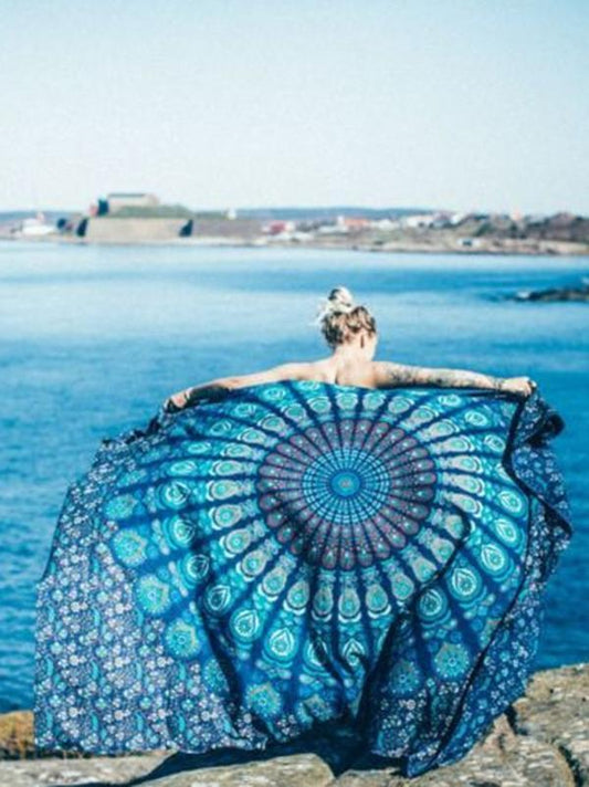 Beautiful Summer Bohemia Rectangle Shawl Beach Mat Yoga Mat