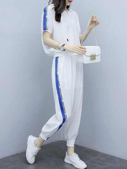 Short Sleeves T-Shirt + Loose Pants Sport Suit