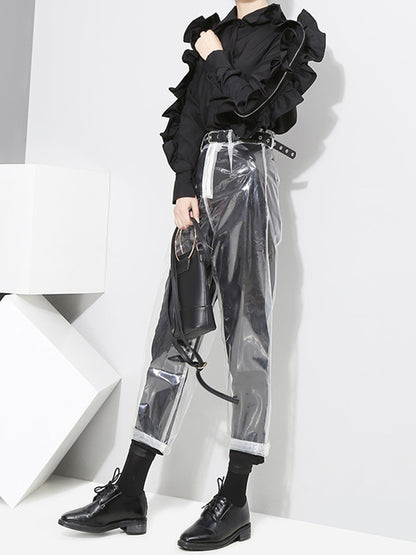 Original Falbala Sleeves Lapel Long Sleeve Shirt