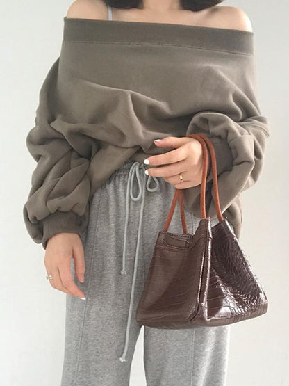 Sexy Off Shoulder Leisure Hoodies