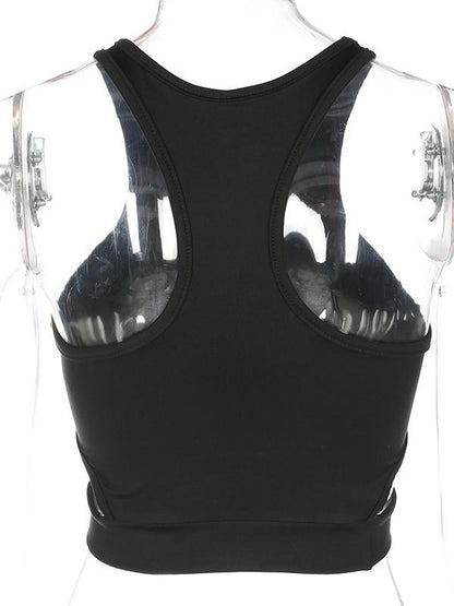 Solid Round Neck Sports Tanks