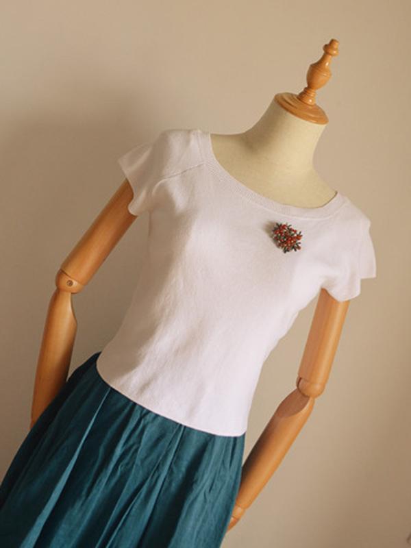 Red Colored Stone With Branch Necklace