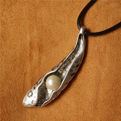 Ethnic Style Vintage Sweater Chain Fish Necklace