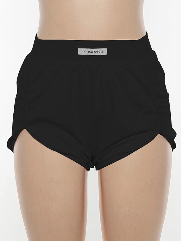 Casual Solid Color Loose Cropped Shorts