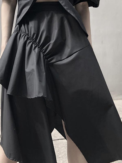 Asymmetric Ruffled Mermaid Skirt