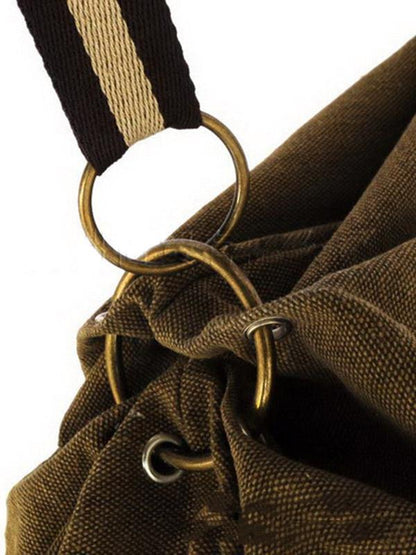 Embroidered Zipper Backpack Bag