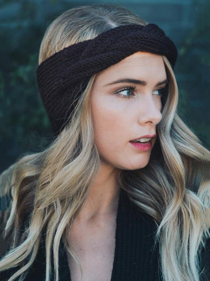 Braided Wool Wide Headband Accessories