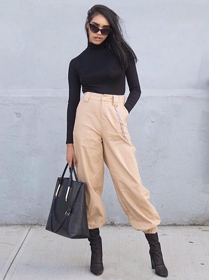 Solid Color Bloomers Pants Bottom