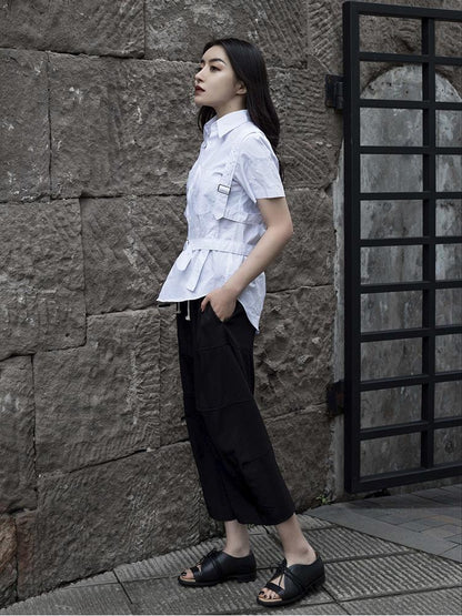 Loose Cotton Split-joint Pants