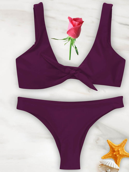 Tight Bandage Dull Bikinis Swimwear