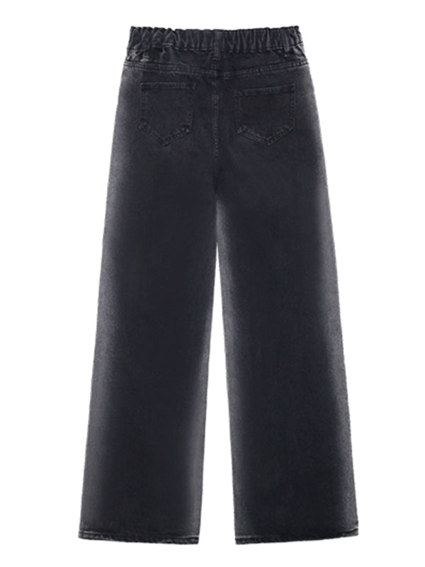 Vintage Gradient Wide Leg Column Jean Pants