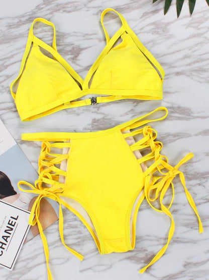 Sexy Lace-Up Empire Bikinis Swimwear