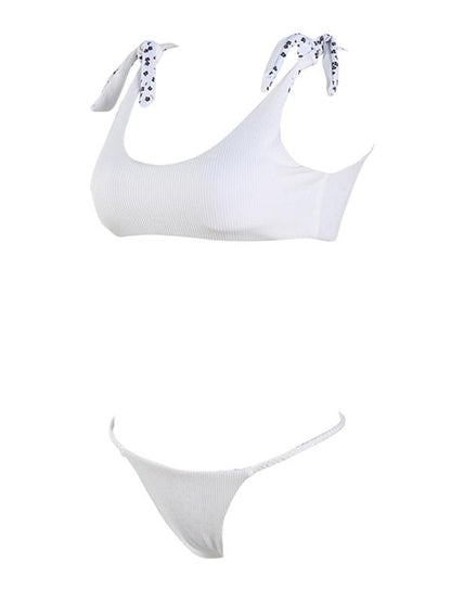 Braided Ribbed Bikini Swimsuit