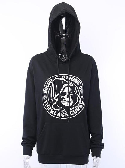 Casual Loose Printed Letters Hoodies&Sweatshirt
