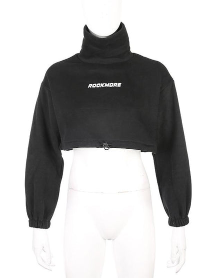 Sports Crop Hoodies&Sweatshirts Tops