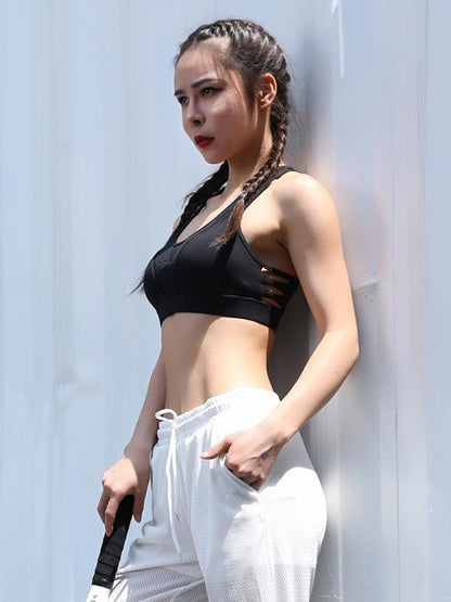 Back Hollow Solid Sports Bra