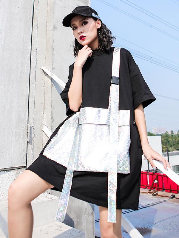 Summer Big Pocket T-Shirt Dress