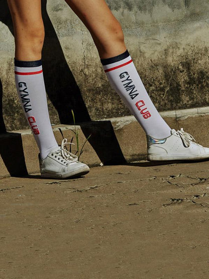 Letter Color Block Athletic Socks