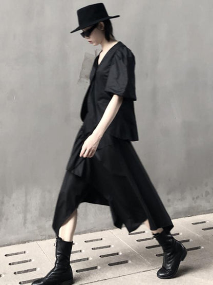 Asymmetric Ruffled Mermaid Skirt