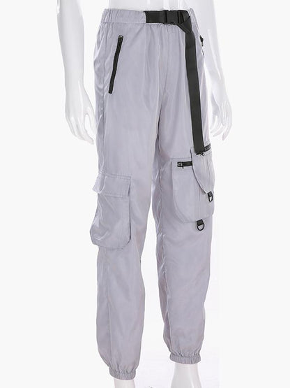 Pocket Buckle Jogger Pants
