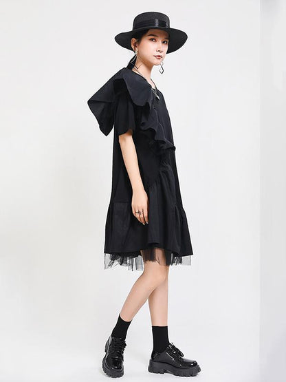 Original Split-Joint Falbala Gauze Dress