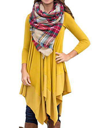 V-neck Cropped Long Sleeves Midi Dress