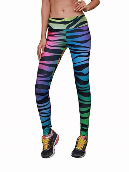Wide Waistband Printed Yoga Leggings