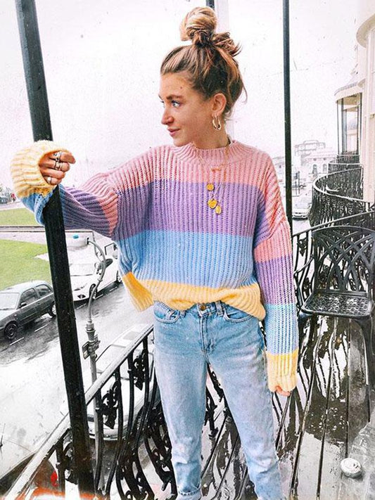 Fashion Loose Knitting Sweater Tops