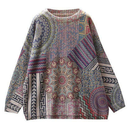 Buykud Beautiful Color Pattern Soft Warm Sweater
