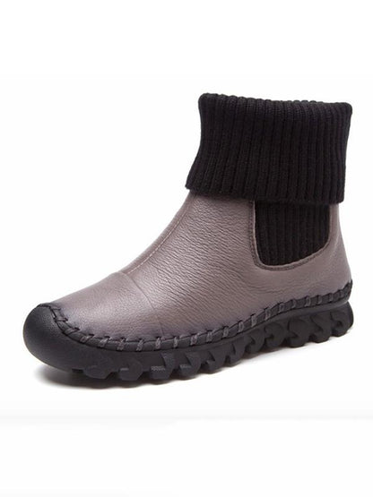 Knitting Mid Calf Flat Boots