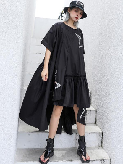 Oversize Asymmetric Stars Dress