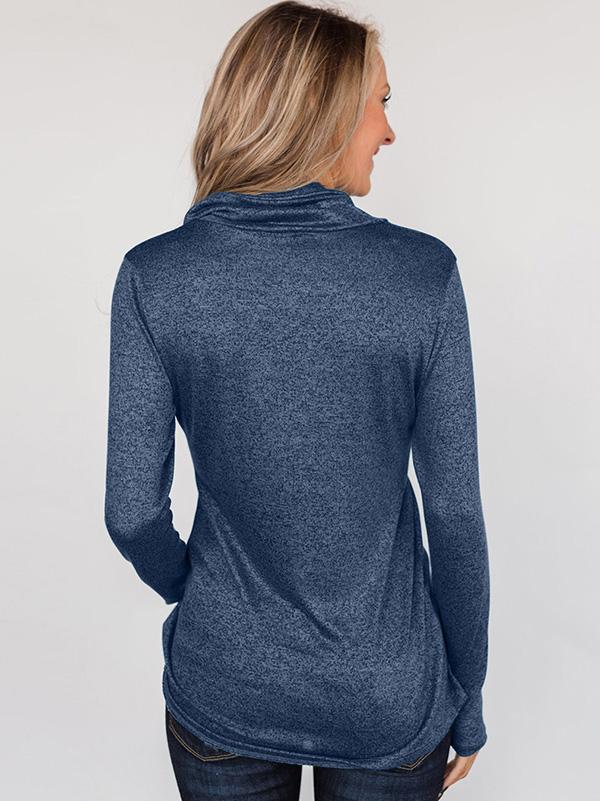 Plain Color Slim Zip Sweatershirt