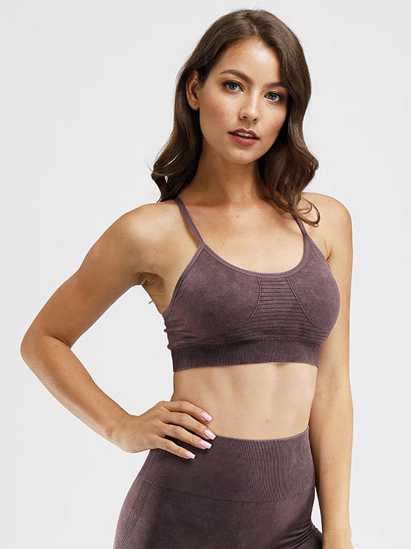 Sexy Wrap Spaghetti-Neck Sports Bra