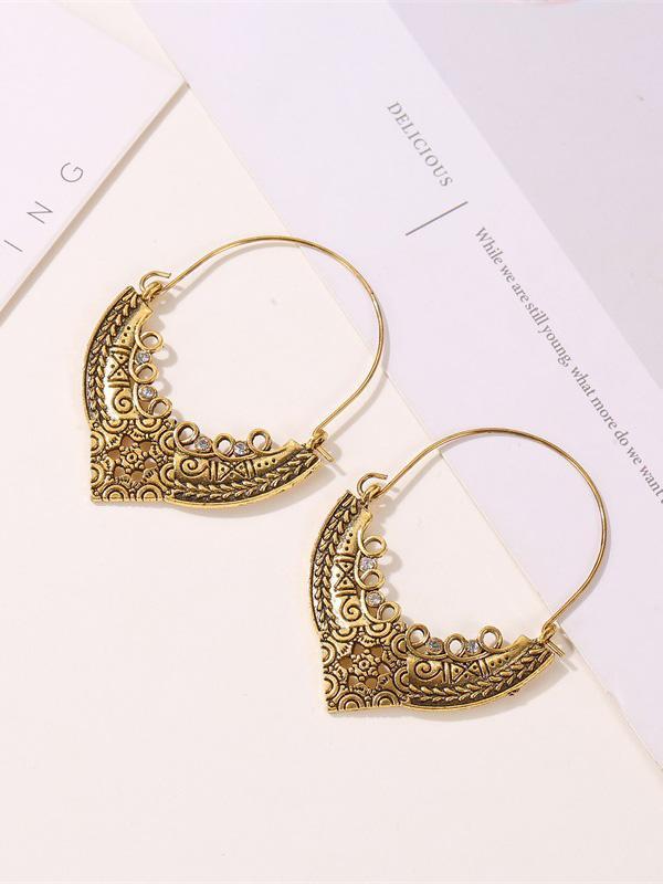 Vintage Pattern Love Hollow Earrings
