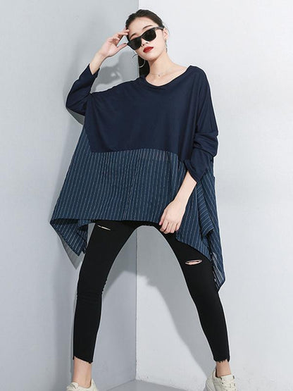 Loose Split-joint Cropped Blouses