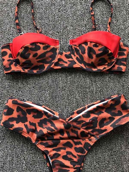 Balconette Leopard Bikini Set