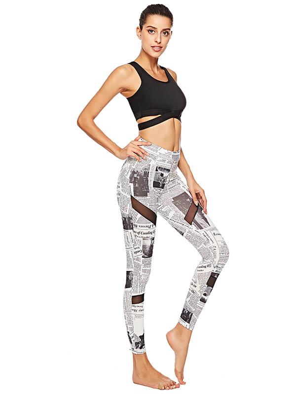 Newspaper Printed Leggings