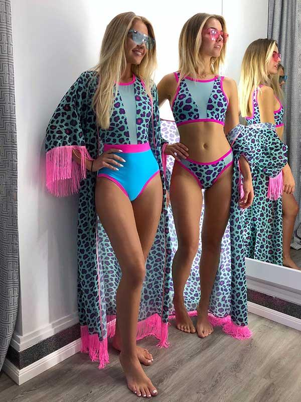 Split-Joint Thin Gauze One-Piece Swimsuit