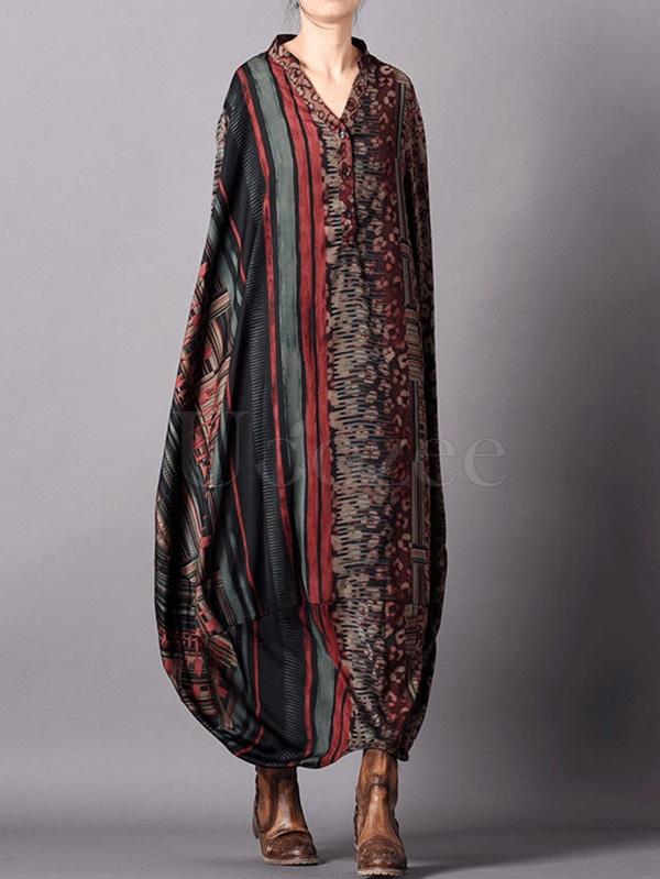 Super Loose Silk Vintage Long Dress